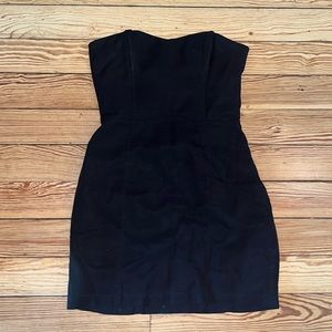 Black strapless dress